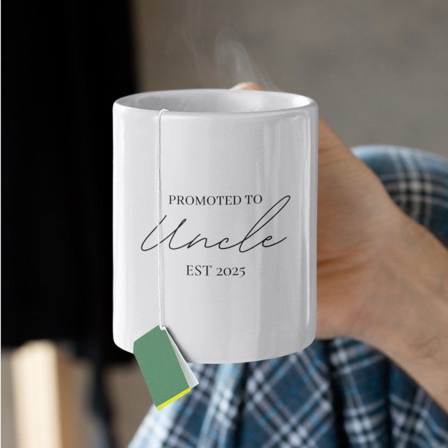 Promoted to Uncle EST 2025 Mug | First-Time Uncle  (Creator Uploaded)