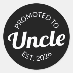 Promoted To Uncle Est. 2026 I Classic Round Sticker