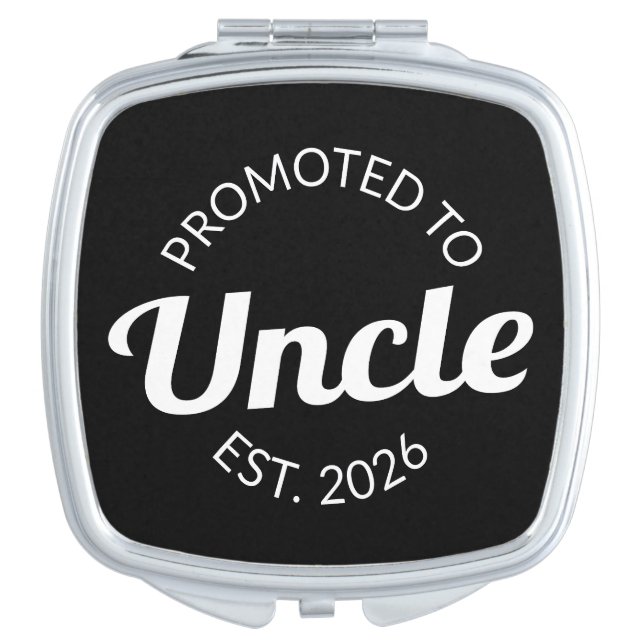 Promoted To Uncle Est. 2026 I Compact Mirror (Front)