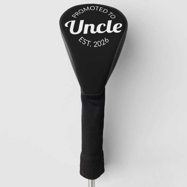 Promoted To Uncle Est. 2026 I Golf Head Cover (Front)