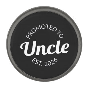 Promoted To Uncle Est. 2026 I Gunmetal Finish Lapel Pin