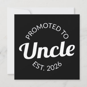 Promoted To Uncle Est. 2026 I Holiday Card