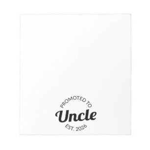 Promoted To Uncle Est. 2026 I Notepad