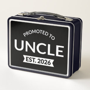 Promoted To Uncle Est. 2026 II Metal Lunch Box