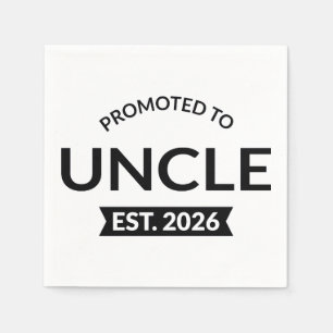 Promoted To Uncle Est. 2026 II Napkins