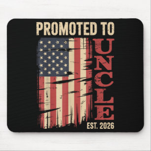 Promoted To Uncle Est.2026 New Family Member Usa F Mouse Pad