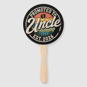 Promoted To Uncle Est 2026 Pregnancy Announcement Hand Fan
