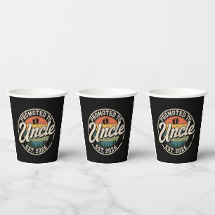 Promoted To Uncle Est 2026 Pregnancy Announcement  Paper Cups