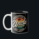 Promoted To Uncle Est 2026 Pregnancy Announcement  Two-Tone Coffee Mug<br><div class="desc">Promoted To Uncle Est 2026 Pregnancy Announcement</div>