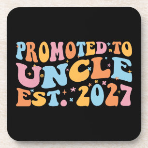 Promoted To Uncle Est 2027 New Uncle Beverage Coaster