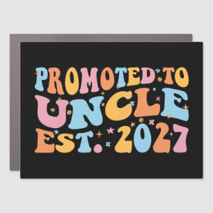 Promoted To Uncle Est 2027 New Uncle Car Magnet
