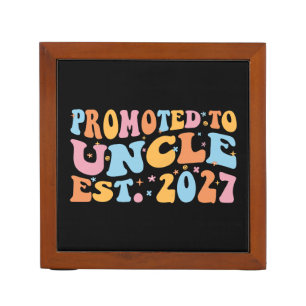 Promoted To Uncle Est 2027 New Uncle Desk Organizer