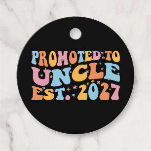 Promoted To Uncle Est 2027 New Uncle Favor Tags