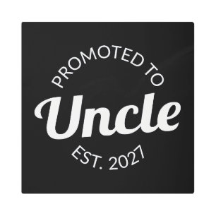 Promoted To Uncle Est 2027 New Uncle I Metal Print