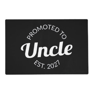 Promoted To Uncle Est 2027 New Uncle I Placemat
