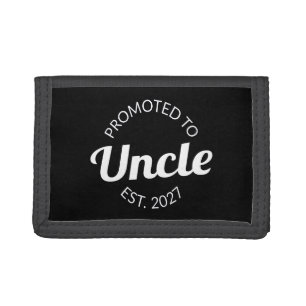 Promoted To Uncle Est 2027 New Uncle I Tri-fold Wallet