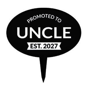 Promoted To Uncle Est 2027 New Uncle II Cake Topper