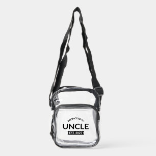 Promoted To Uncle Est 2027 New Uncle II Clear Crossbody Bag