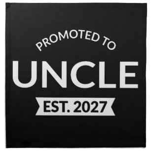 Promoted To Uncle Est 2027 New Uncle II Cloth Napkin
