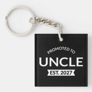Promoted To Uncle Est 2027 New Uncle II Keychain