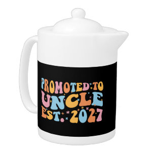 Promoted To Uncle Est 2027 New Uncle Teapot