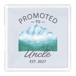 Promoted To Uncle Est 2027 New Uncle VI Acrylic Tray