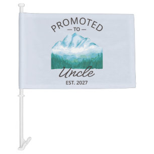 Promoted To Uncle Est 2027 New Uncle VI Car Flag