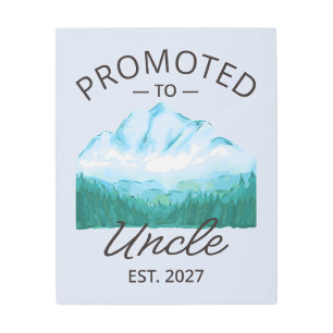 Promoted To Uncle Est 2027 New Uncle VI Metal Print