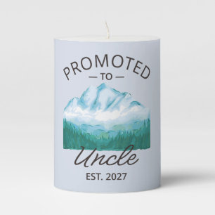 Promoted To Uncle Est 2027 New Uncle VI Pillar Candle