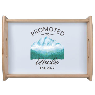 Promoted To Uncle Est 2027 New Uncle VI Serving Tray