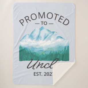 Promoted To Uncle Est 2027 New Uncle VI Sherpa Blanket