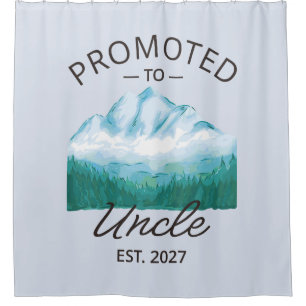 Promoted To Uncle Est 2027 New Uncle VI Shower Curtain