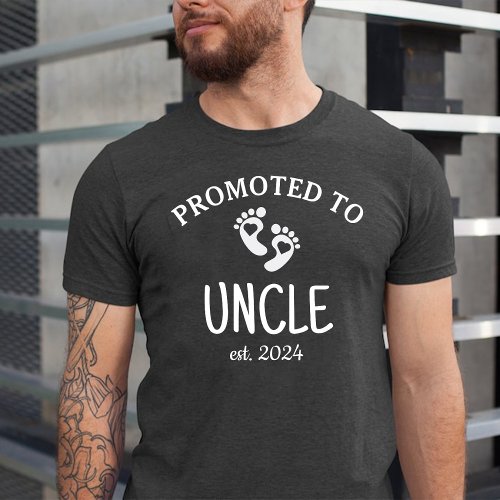 Promoted to Uncle  First Time New Baby Uncle  T_Shirt