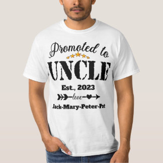 Promoted To Uncle Leveled Up To Uncle Cool Guncle T-Shirt