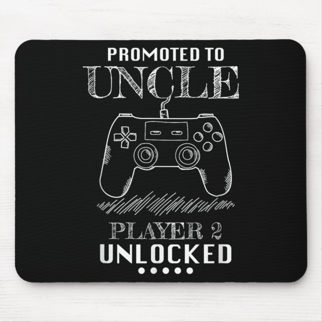 Promoted To Uncle Player 2 Unlock Shirt New Uncle  Mouse Pad (Front)