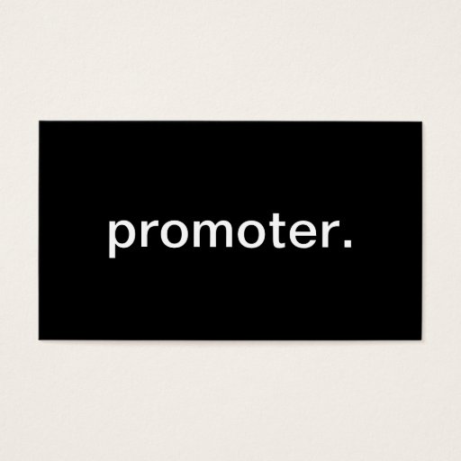 Customizable Promoter Business Cards