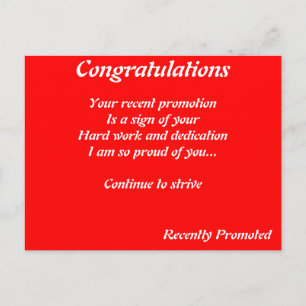 Promotion at work postcards