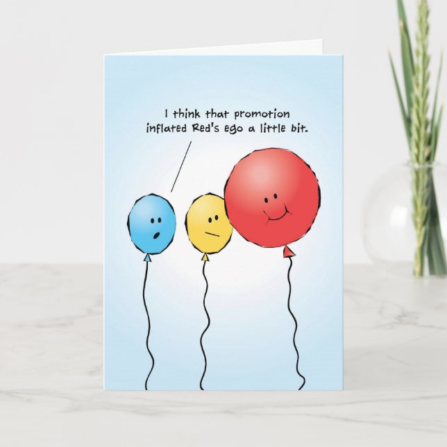 Promotion Congratulations, Balloon Greeting Card (Front)