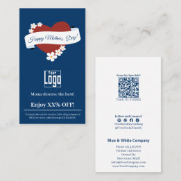 Promotion Flower Frame Red Heart Mother's Day Discount Card