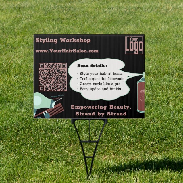  Promotion Hair Salon Styling Workshop Yard  Sign (Insitu)
