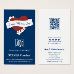 Promotion Red Heart Mother's Day Gift Voucher Card