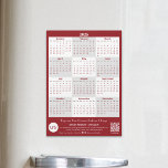 Promotion Red White Initials 2025 Calendar Magnet<br><div class="desc">This stylish Promotion Red White Initials 2025 Calendar Magnet is part of the Life Coach Red & White Branding Package collection. It is the perfect promotional item for your life coaching service business! The white and red design features a 2025 calendar on a alternating background and customizable placeholders for your...</div>