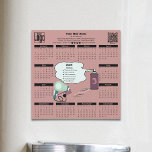 Promotion Salon 2025 Service List Calendar Magnet<br><div class="desc">The Promotion Salon 2025 Service List Calendar Magnet shows the calendar days of the week and is part of the Black Pink Hair Stylist Business Cards & Suite collection. The 2025 calendar fridge magnet is the ideal promotional tool for your hair salon. This sleek square magnet features a soft pink...</div>