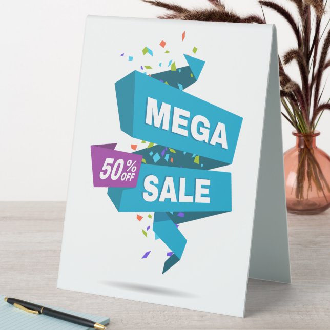 Promotional 50% off Mega Sale  Table Tent (In SItu (Table))