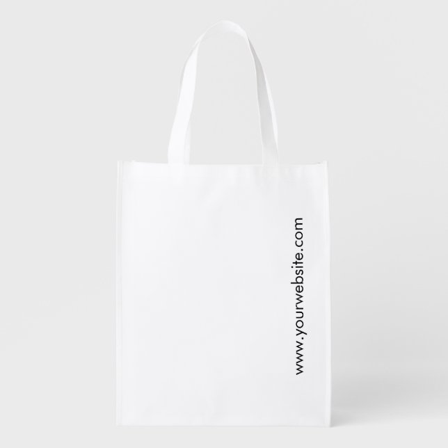 Promotional Add Logo Internet Web Address Template Grocery Bag (Front)