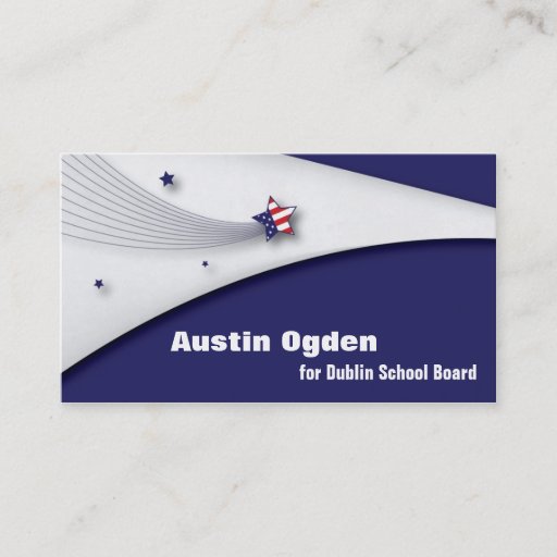 Customizable Promotional American Flag Business Card - Red Blue