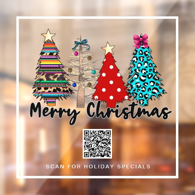 *~* Promotional AP20 Christmas Tree Leopard QR  Window Cling (Sheet 2)