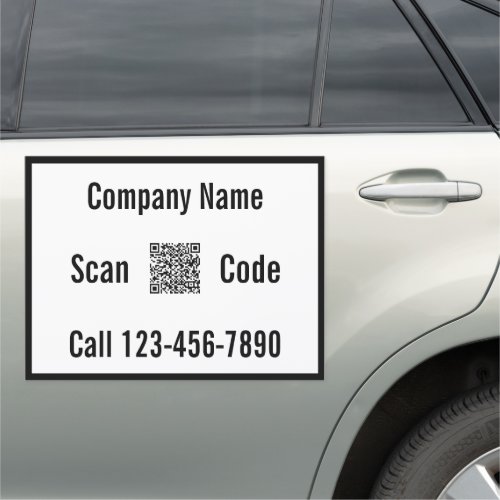 Promotional Black and White Scan QR Code Car Magnet