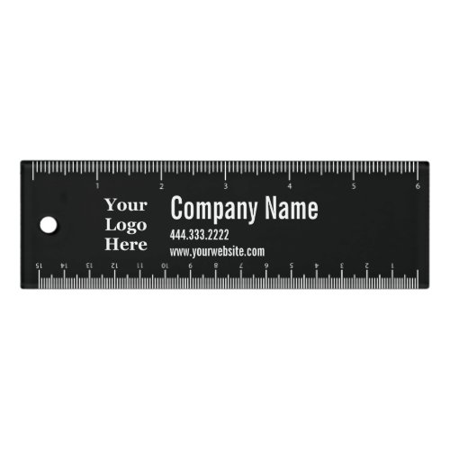 Promotional Black and White Your Logo Here Ruler