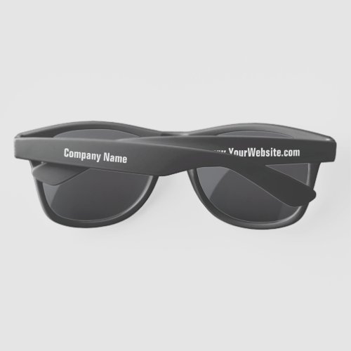 Promotional Black with White Text Template Sunglasses
